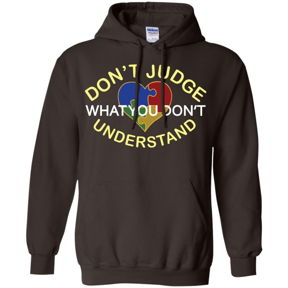 Don't Judge What You Don't Understand Autism Awearness Shirt Dark Chocolate