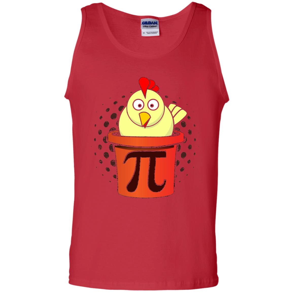 Chicken Pot Pi Funny Math T-shirt Red
