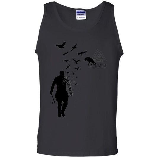 Vikings Axe Ragnar Lothbrok Flock Of Ravens Valhalla Symbol T-shirt Black