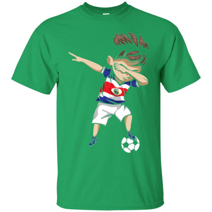 Dabbing Soccer Boy Costa Rica Jersey Football Shirt Irish Green