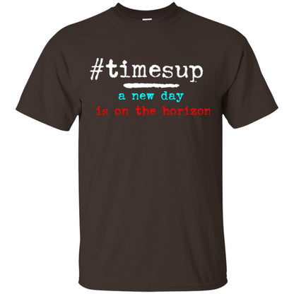 Women_s Right T-shirt #timesup A New Day Is On The Horizon Dark Chocolate