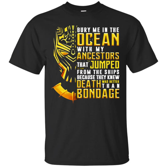 Bury Me In The Ocean With My Ancestors That Jumped Movie Lover T-shirt Black