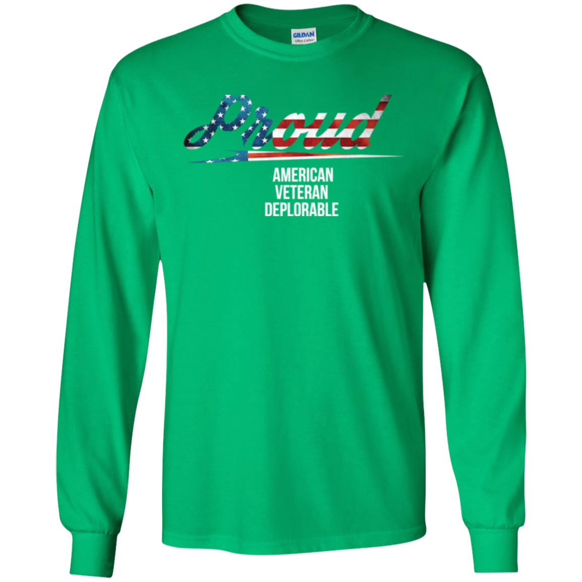Veteran T-shirt Proud American Veteran Deplorable Irish Green