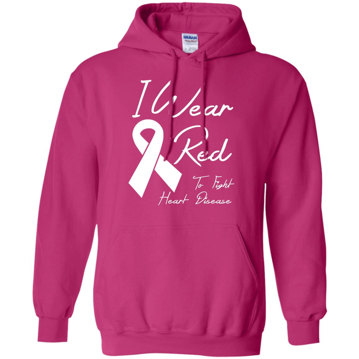 Heart Disease Awareness T-shirt I Wear Red To Fight Heart Disease Heliconia