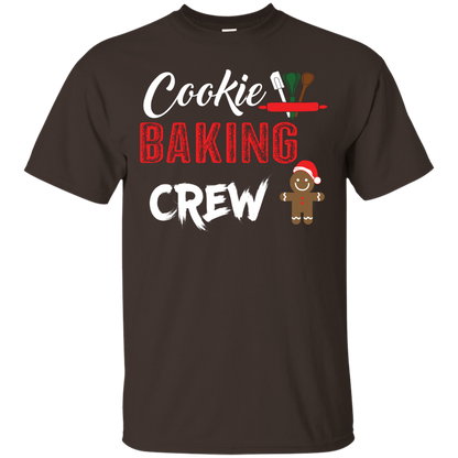 Christmas T-Shirt Cookie Baking Crew Dark Chocolate