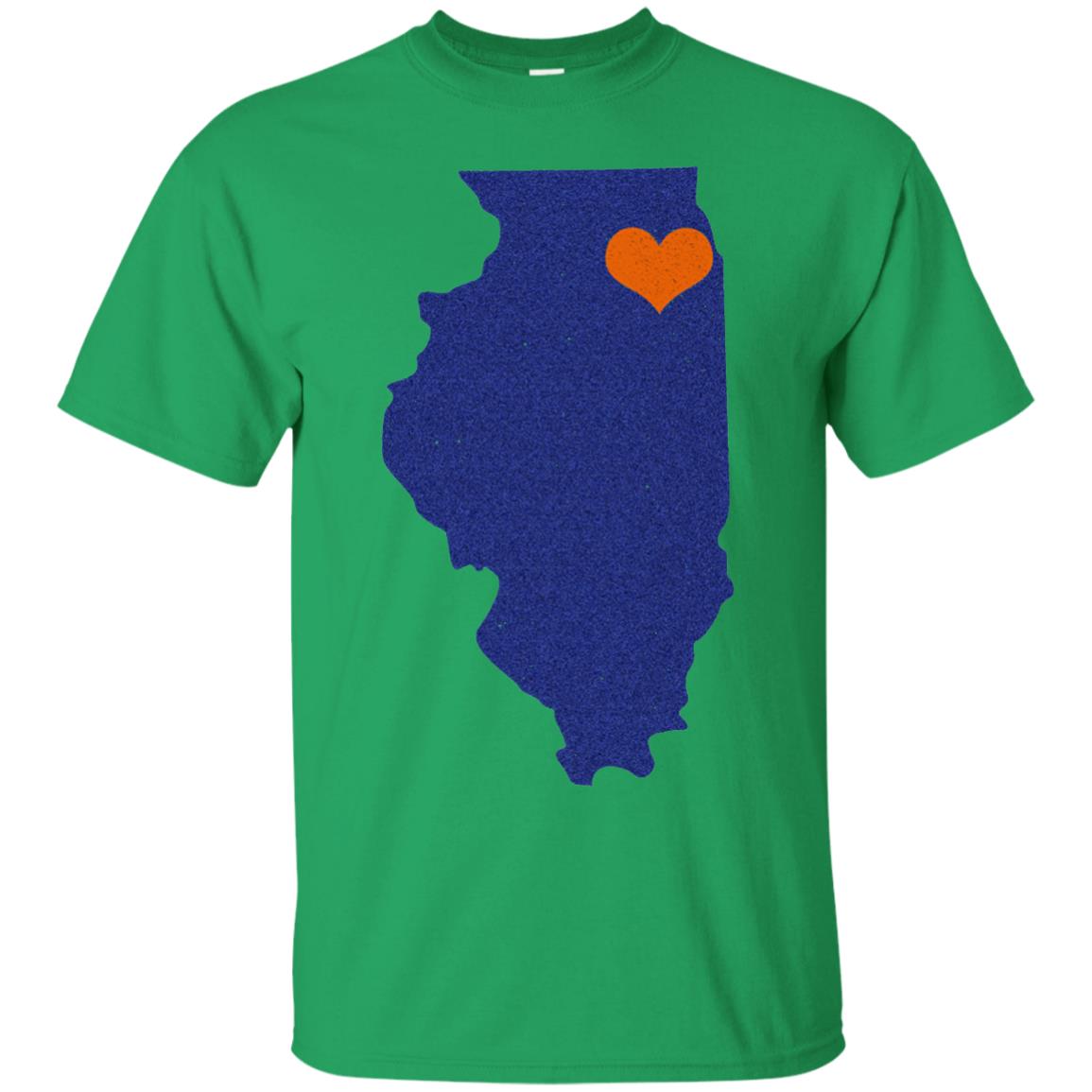 Football T-shirt Chicago Illinois Heart Irish Green