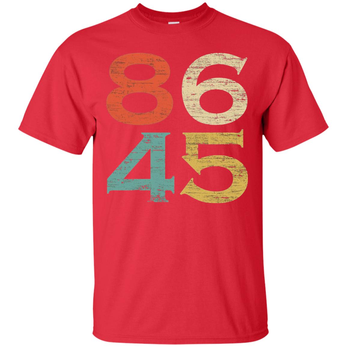 Classic Vintage Style 86 45 Anti Trump T-shirt Red
