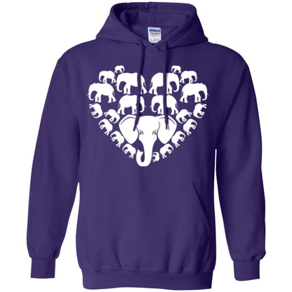 Elephant Lovers T-shirt Special Elephant Heart Purple