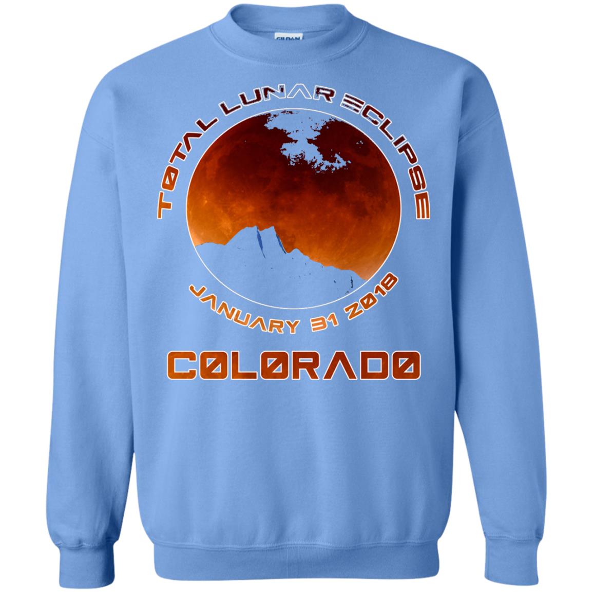 Colorado Lunar Eclipse 2018 T-shirt January 31 Carolina Blue