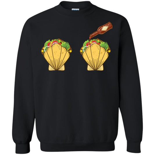 Mermaid Shell T-shirt Taco Bra And Spicy Chili Sauce Black