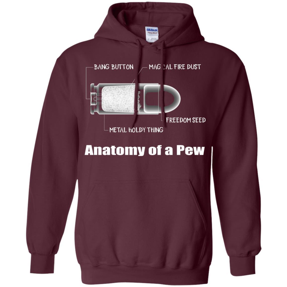 Bullet T-shirt The Anatomy Of A Pew Maroon