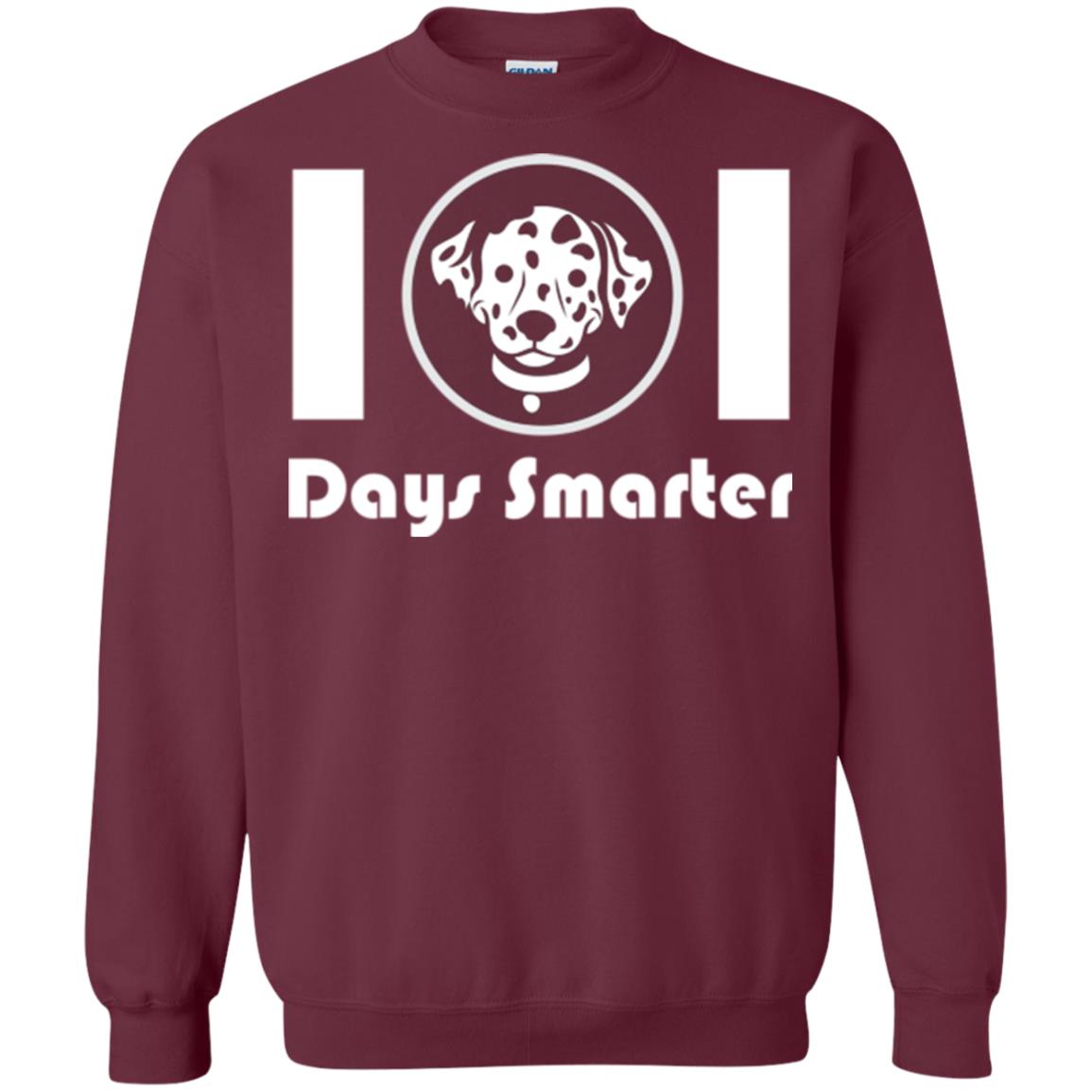 Dog Lovers T-shirt 101 Days Smarter Maroon