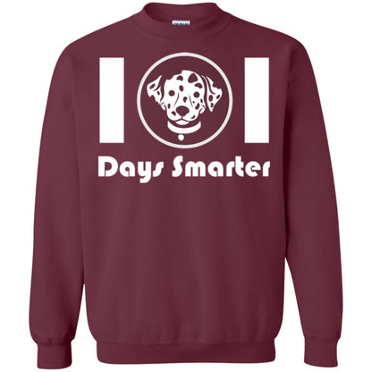 Dog Lovers T-shirt 101 Days Smarter Maroon