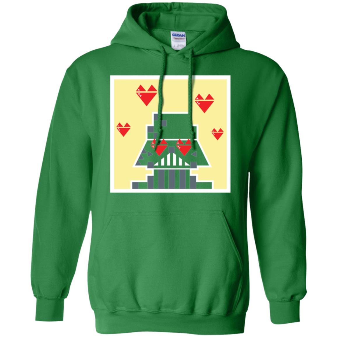 Star Wars Vader Pixel Heart Eyes Valentine_s Graphic T-shirt Irish Green