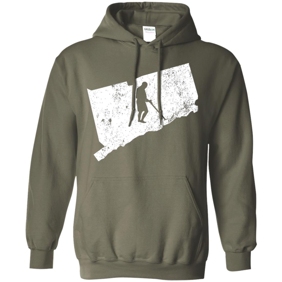 Connecticut Metal Detector Shirt Geocaching Swag Military Green