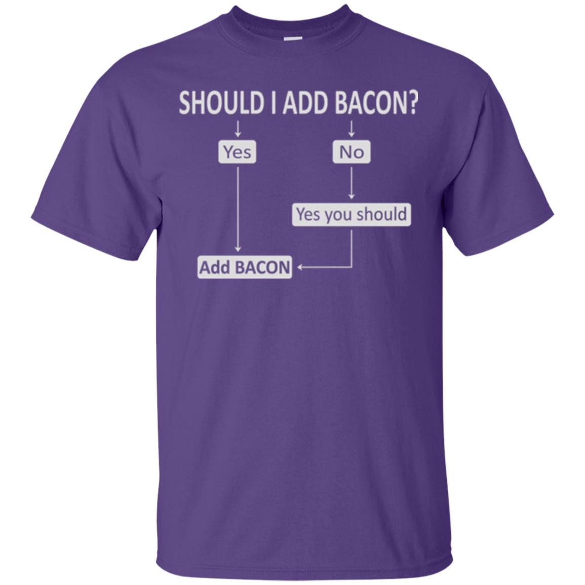 Bacon Lovers T-shirt Shoud I Add Bacon Purple