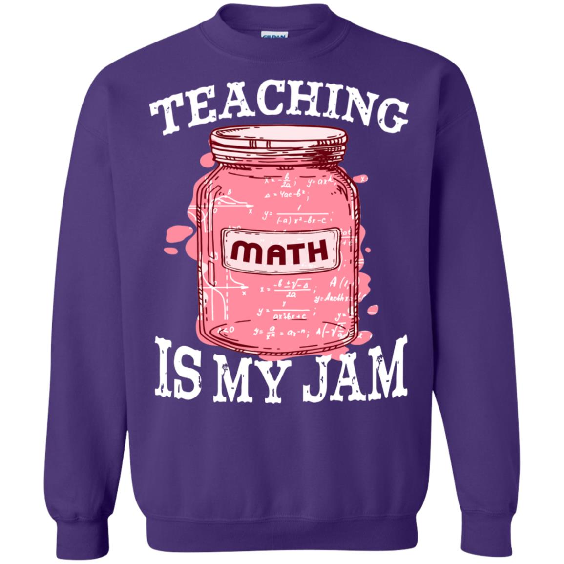Teaching Math Is My Jam Mathematics Gift Shirt Purple