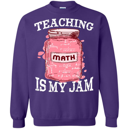 Teaching Math Is My Jam Mathematics Gift Shirt Purple