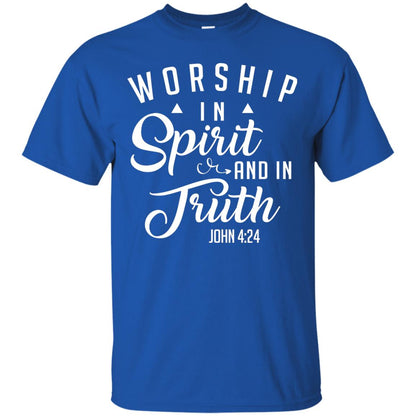 Christian T-shirt Worship In Spirit And In Truth Royal