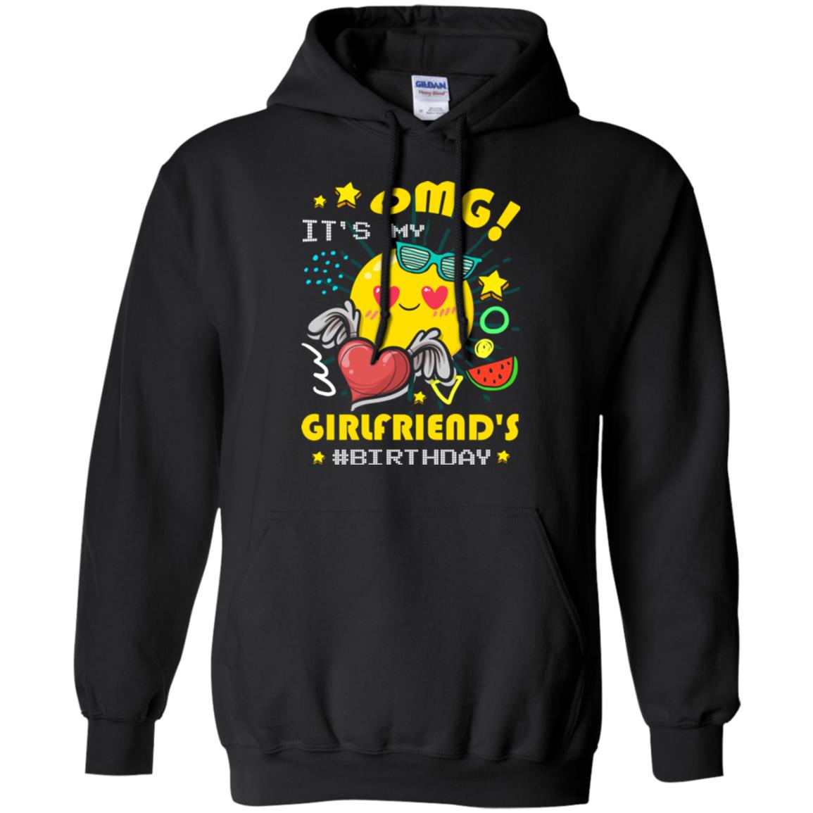 Boyfriend T-shirt Omg It's My Girlfriend's #birthday Black