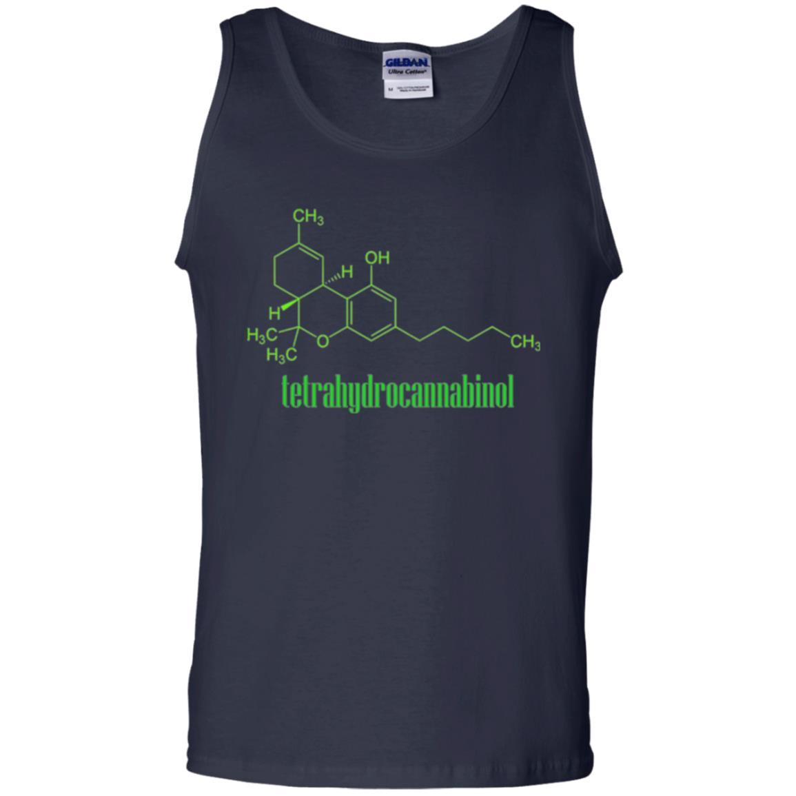 Canabis Molecule T-shirt Tetrahydrocannabinol Thc Navy
