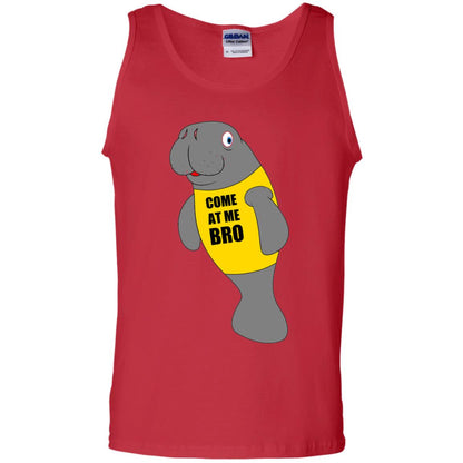 Manatee Novelty Come At Me Bro T-shirt Red