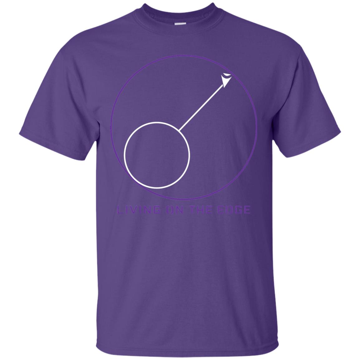 Gamer T-shirt Living On The Edge Run From The Storm Purple