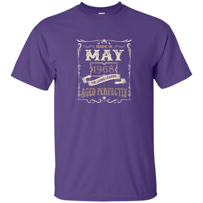 Made In May 1968 The Living Legend 50th Birthday T-shirt Purple