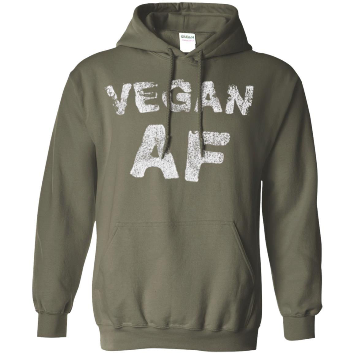 Vegetarian T-shirt Vintage Vegan Af T-shirt Military Green
