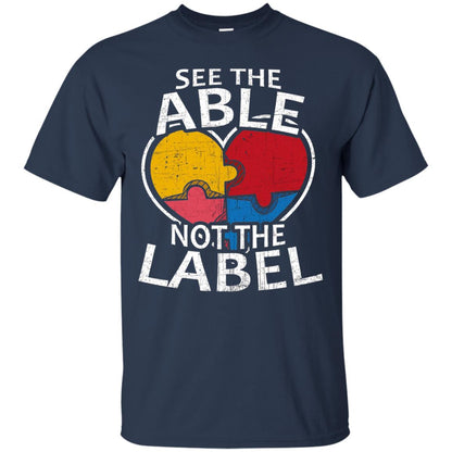 See The Able Not The Label Autism Shirt Navy