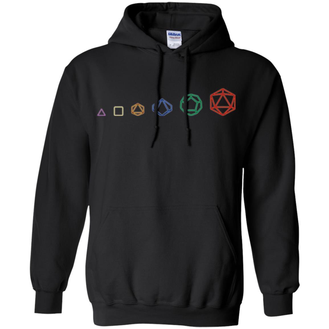 Gamer T-shirt D20 Dice Evolution Role T-shirt Black