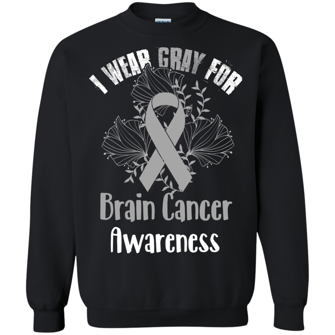 I Wear Gray For Brain Cancer Awareness T-shirt