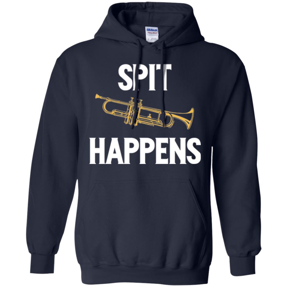 Trumpet Players T-shirt Spit Happens Navy