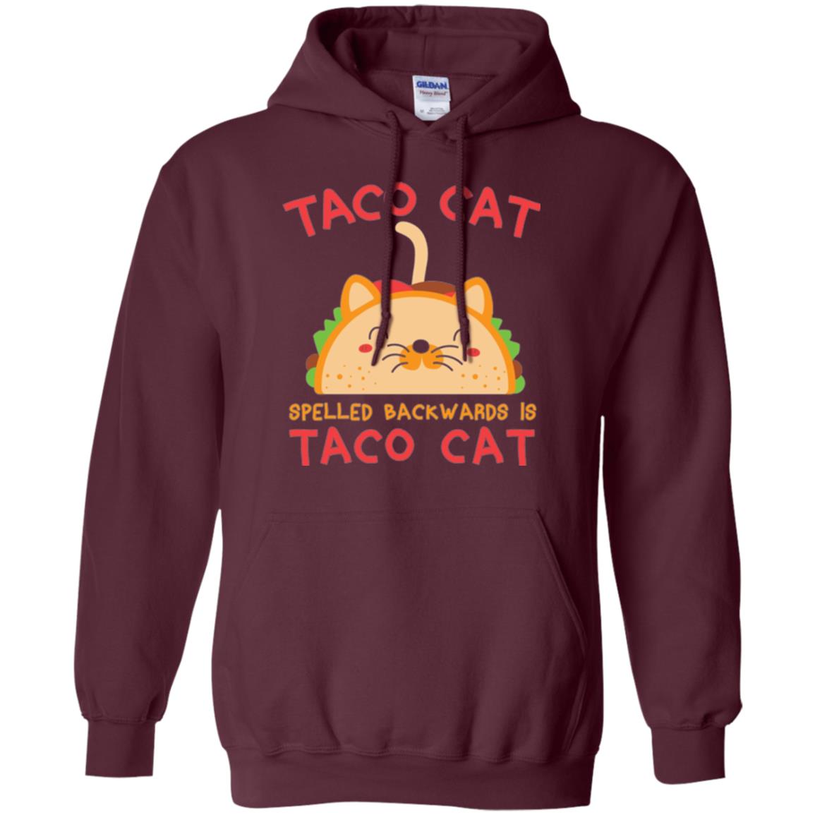 Taco Cat T-shirt Spelled Backwards Is Taco Cat Maroon