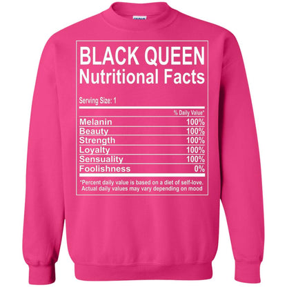 Black Queen Nutritional Facts T-shirt Self Love Heliconia