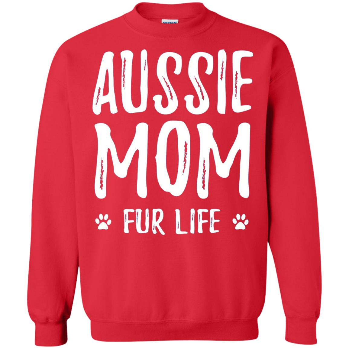 Aussie Mom Fur Life T-shirt Red
