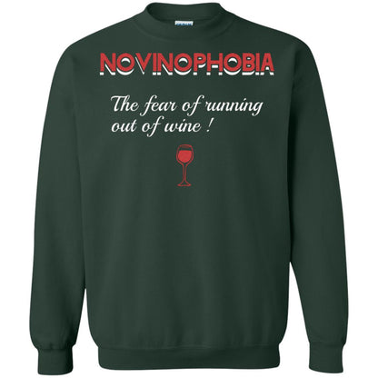 Novinophobia The Fear Of Running Out Of Wine Shirt Forest Green