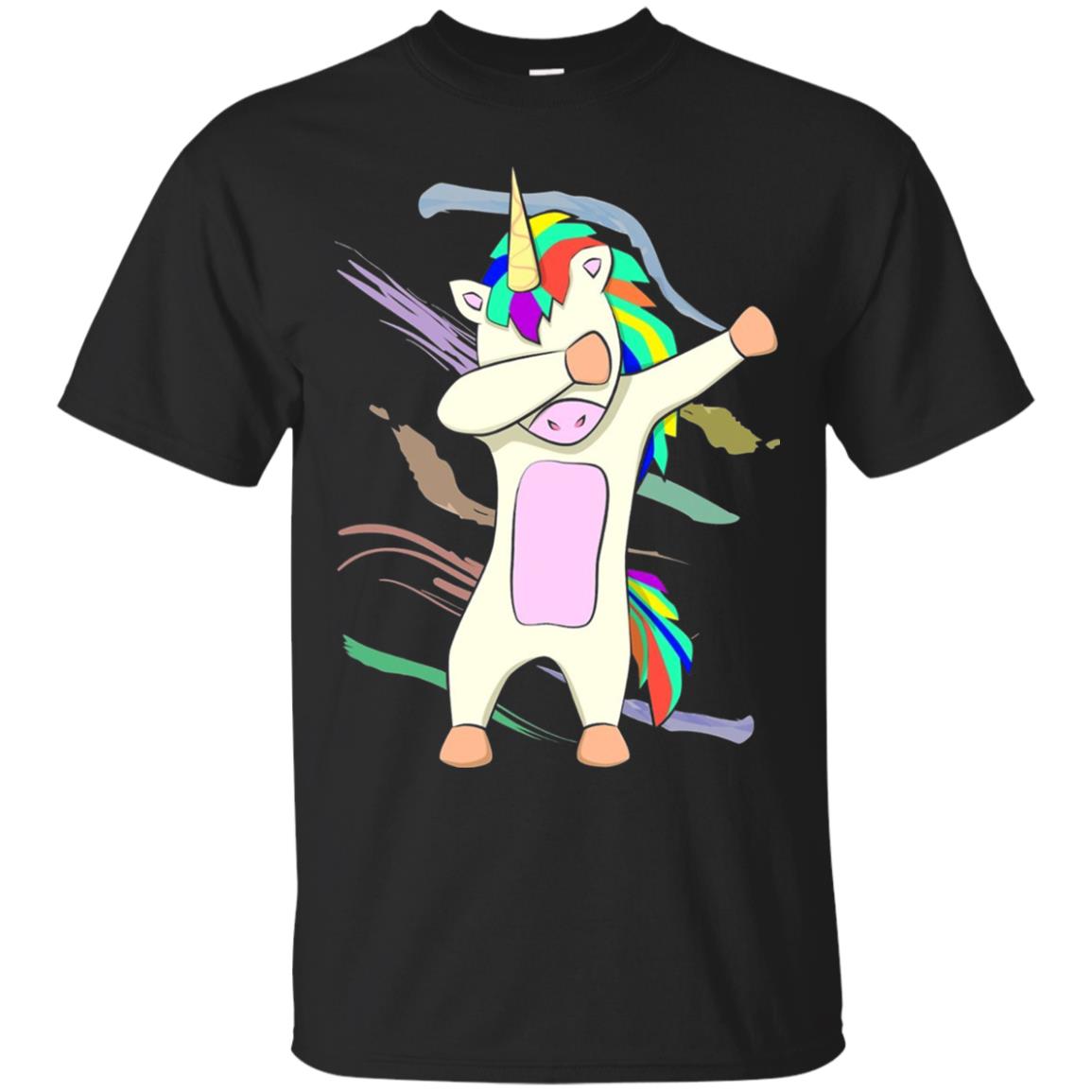 Magical Dabbing Unicorn Funny T-shirt Black