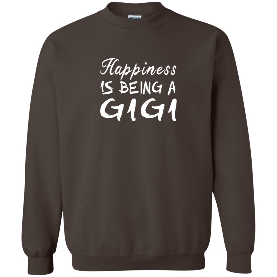 Happiness Is Being A Gigi Grandma Shirt Dark Chocolate