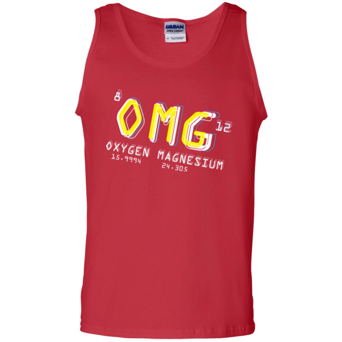 Funny Science Class T-shirt Omg Oxygen Magnesium Red