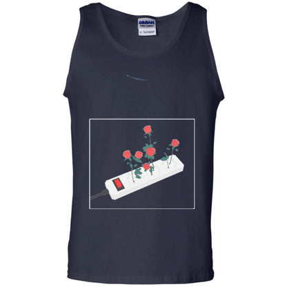 Flower Power Cute Art Aesthetic Vaporwave Digital Rose T-shirt Navy