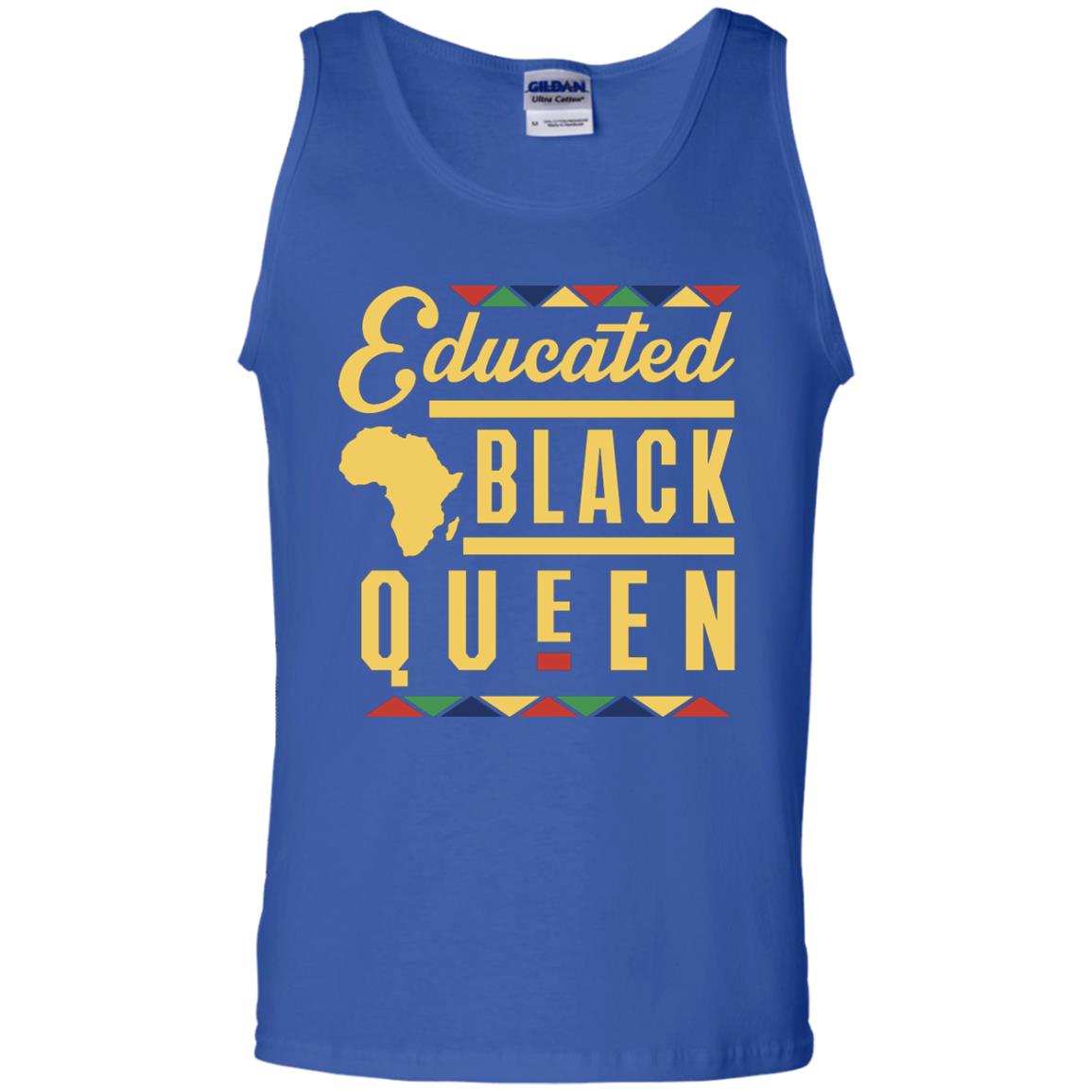 African American T-shirt Educated Black Queen Royal