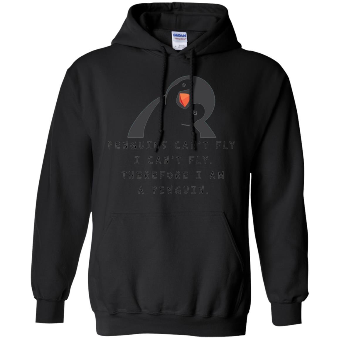Penguins T-shirt Penguins Can't Fly I Can't Fly Black