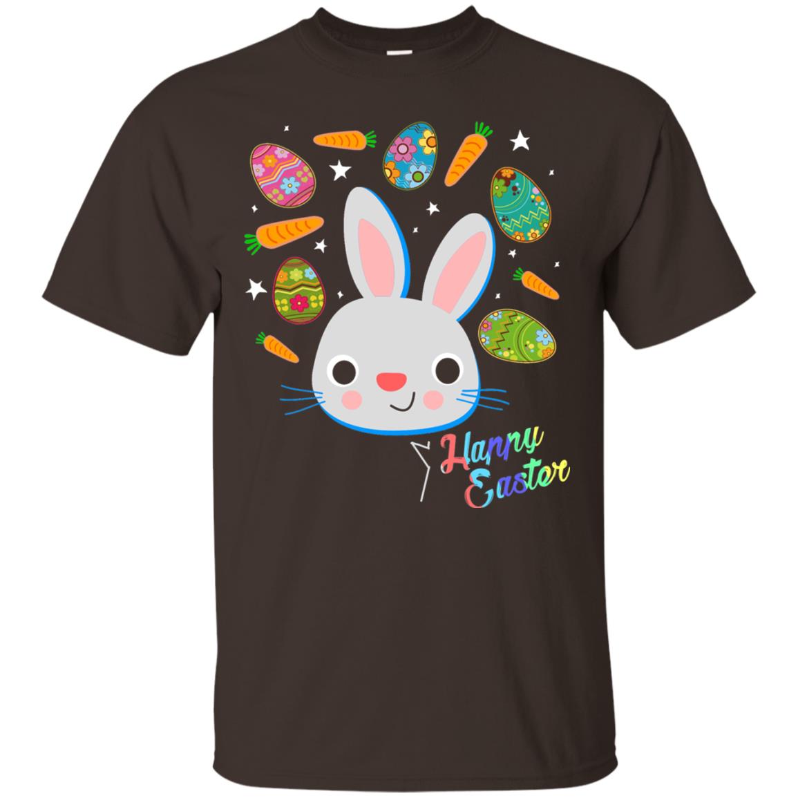 Happy Easter Bunny And Carrot Shirt Dark Chocolate