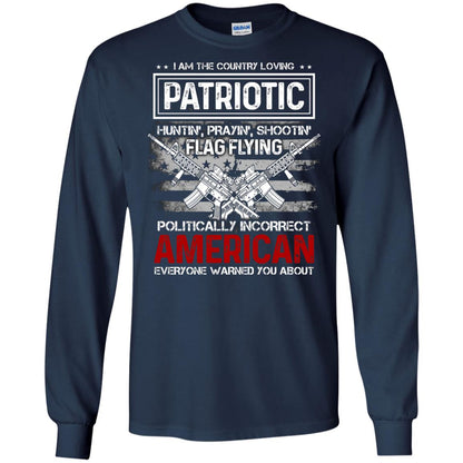 Politically Incorrect American Everyone Warned You About Military Shirt Navy