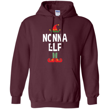 Christmas T-shirt Nonna Elf Christmas Pajamas Maroon