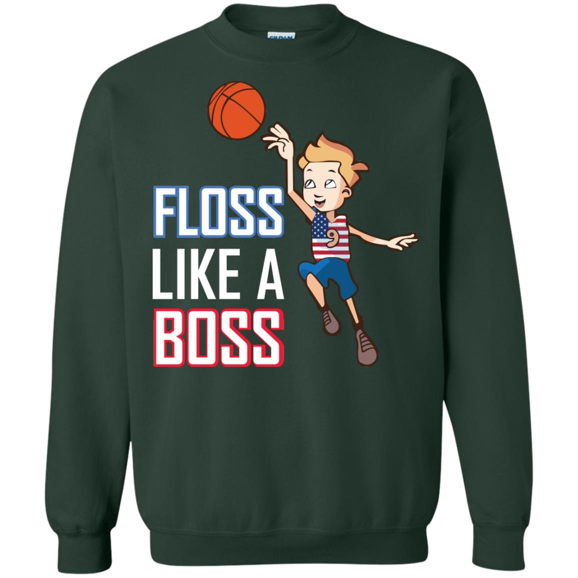 Floss Like A Boss Shirt For Basketball Players Forest Green
