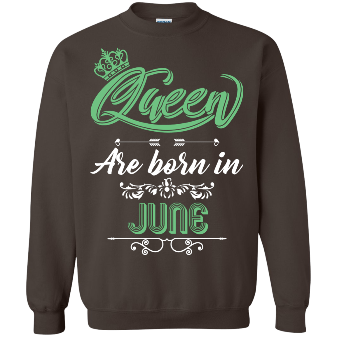 Brithday T-Shirt Queen Are Born In June Dark Chocolate