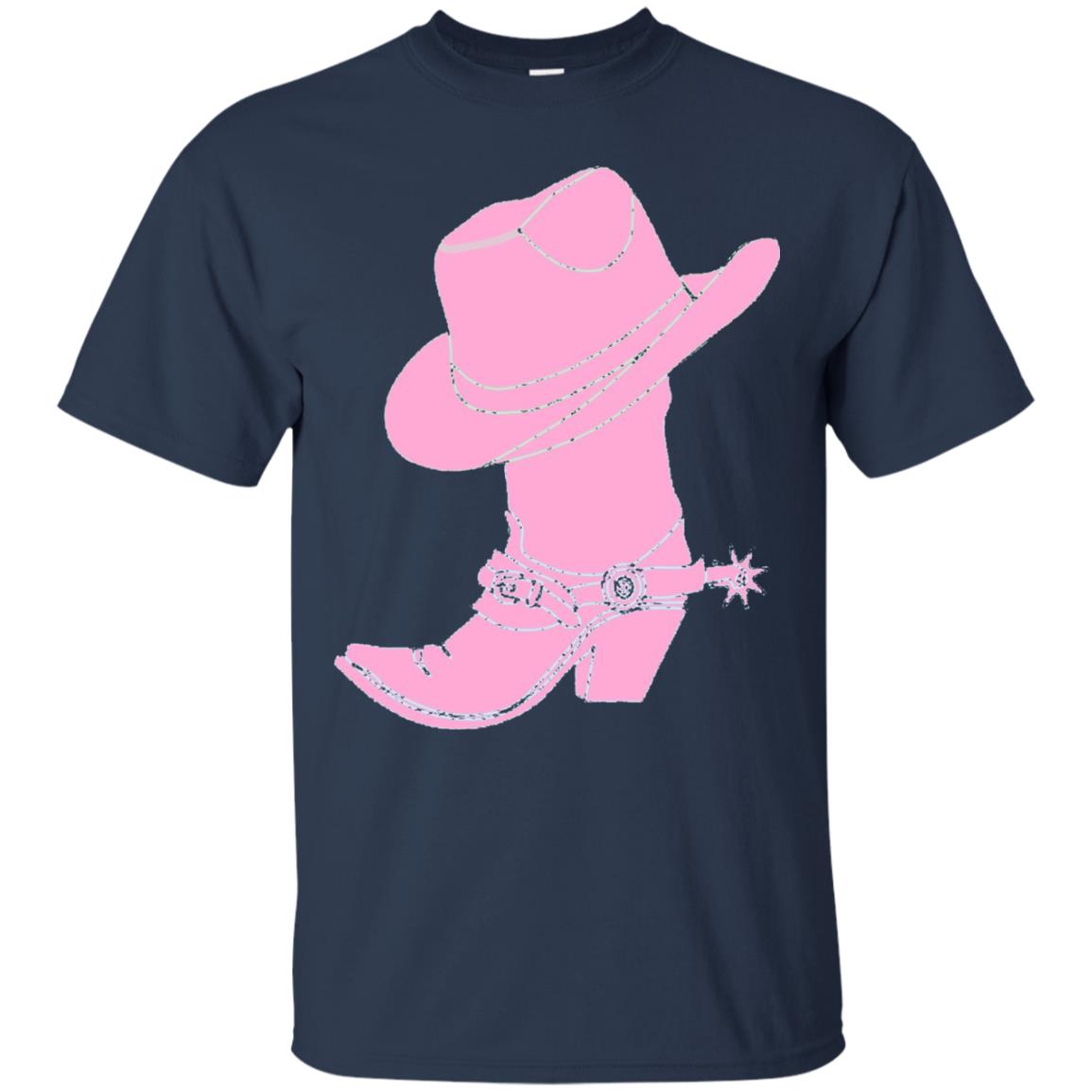 Cowgirl Boots Western Wear T-shirt Navy