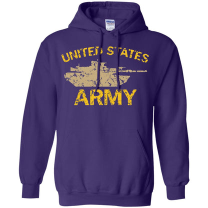 United States Army M1a2 Abrams Tusk Tank Grunge T-shirt Purple